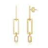 Rachel Glauber 14k Gold Plated Cubic Zirconia Drop Earrings In Gold