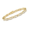 Ross-simons Baguette Diamond Bracelet In 14kt Yellow Gold In Multi