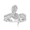 Ross-simons Diamond Snake Ring In 14kt White Gold In White
