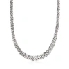 Ross-simons Italian Sterling Silver Graduated Byzantine Necklace In Multi