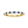 Ross-simons Sapphire And . Diamond Ring In 14kt Yellow Gold In Blue