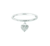 Ariana Rabbani Diamond Dangle Heart Ring In White