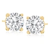 Ross-simons Diamond Stud Earrings In 14kt Yellow Gold In White
