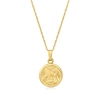 Ross-simons Child's 14kt Yellow Gold Guardian Angel Pendant Necklace In Multi