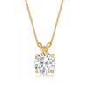 Ross-simons Diamond Solitaire Necklace In 14kt Yellow Gold In Multi