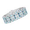 Ross-simons London And Sky Blue Topaz Bracelet In Sterling Silver In Multi