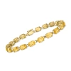 Ross-simons Citrine Tennis Bracelet In 14kt Yellow Gold In Multi