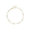 Ross-simons Diamond Station Anklet In 14kt Yellow Gold In Multi