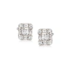 Ross-simons Baguette And Round Diamond Cluster Earrings In 14kt White Gold In White