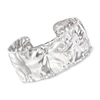 Ross-simons Italian Sterling Silver Hammered Cuff Bracelet In Multi