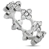 King Baby Silver And White Cubic Zirconia Mb Cross Ring In Multi