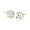 Ross-simons Diamond Stud Earrings In 14kt Yellow Gold In White