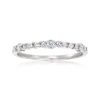 Ross-simons Round And Baguette Diamond Ring In 14kt White Gold In White