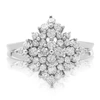 Vir Jewels 3/4 Cttw Diamond Cocktail Ring 10k White Gold Wedding Engagement In White
