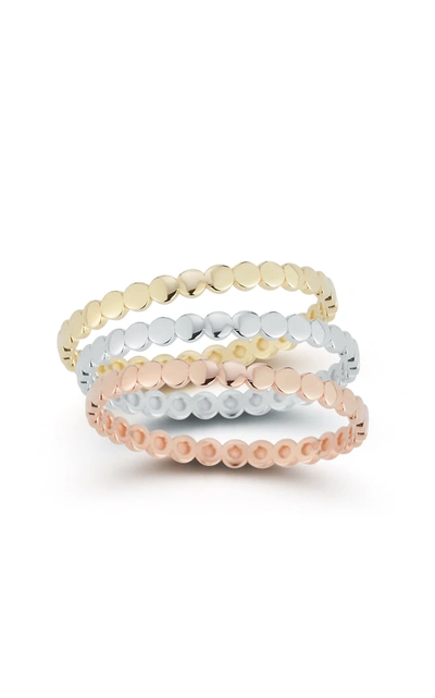 EMBER FINE JEWELRY 14K GOLD TRICOLOR RING SET