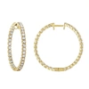 Vir Jewels 2 Cttw Diamond Inside Out Hoop Earrings 14k Yellow Gold Round Prong 1.25 Inch In Yellow