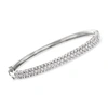 Ross-simons Diamond Bangle Bracelet In Sterling Silver In Multi