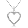 Vir Jewels 1/6 Cttw Diamond Heart Pendant Necklace 14k White Gold With 18 Inch Chain In White