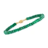 Ross-simons Emerald Bead Bracelet With 14kt Yellow Gold Magnetic Clasp In Multi