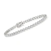 Ross-simons Diamond Tennis Bracelet In 14kt Yellow Gold In Multi