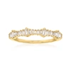 Ross-simons Baguette Diamond Ring In 14kt Yellow Gold In White