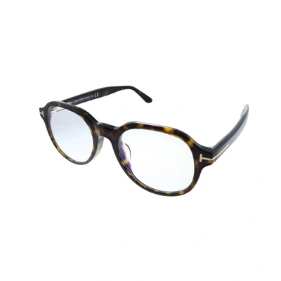 Tom Ford Unisex Geometric 52mm Optical Frames In Brown