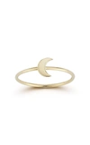 Ember Fine Jewelry 14k Yellow Gold Crescent Moon Ring In Multi
