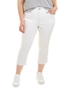 Nydj Plus High-rise Ami Capri In White