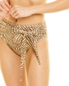 Charlie Holiday Effie Wrap Bikini Bottom In Brown