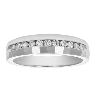 VIR JEWELS 1/4 CTTW SI1-SI2 CERTIFIED MACHINE DIAMOND WEDDING BAND 14K GOLD