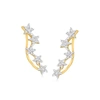 Rs Pure Ross-simons Diamond Star Ear Climbers In 14kt Yellow Gold In White