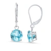 Max + Stone Maxcolor 10k 1.80 Ct. Tw. Blue Topaz Dangle Earrings In Multi