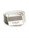 GUESS FACTORY ENAMEL LOGO PLAQUE BELT