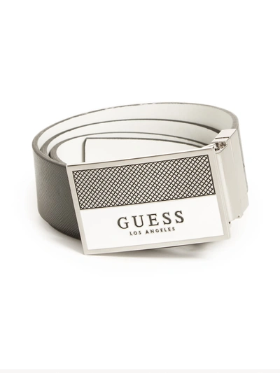 Guess Factory Enamel Logo Plaque Belt In Multi