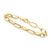 Canaria Fine Jewelry Canaria 10kt Yellow Gold Paper Clip Link Bracelet In Multi