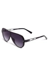 Guess Factory Future Rimless Aviator Sunglasses In Black