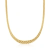 Ross-simons Italian 14kt Yellow Gold Graduated Modified Wheat-link Necklace In Multi