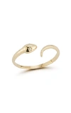 Ember Fine Jewelry 14k 0.02 Ct. Tw. Diamond Open Snake Ring In Multi