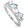 Swarovski Henrietta Rhodium-plated Stainless Steel And Clear  Crystal Ring In Multi