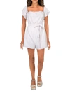 AFTER MARKET WOMENS STRIPED TIE FRONT ROMPER