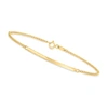 Canaria Fine Jewelry Canaria 10kt Yellow Gold Cable Chain Bar Bracelet In Multi