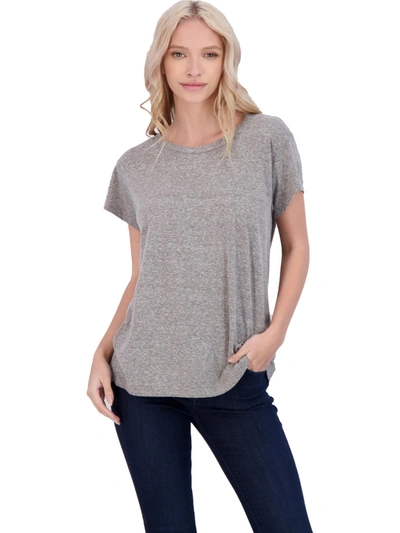 Rivet & Thread Womens Crewneck Short Sleeve T-shirt In Grey