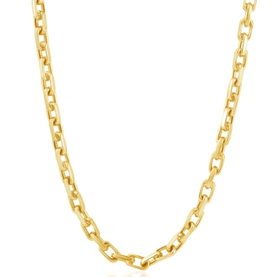 Pompeii3 Men's 14k Gold (57gram) Or Platinum (107gram) 5.5mm Link Chain Necklace 24" In Silver