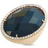 ROBERTO COIN COCKTAIL 18K ROSE GOLD DIAMOND AND ONYX RING