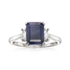 Ross-simons Sapphire Ring With . White Topaz In Sterling Silver In Blue
