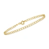 Rs Pure By Ross-simons Italian 14kt Yellow Gold Curb-link Bracelet In Multi