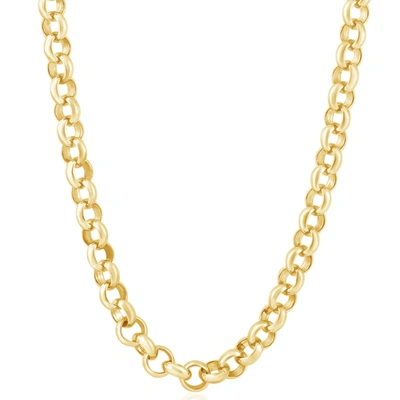 Pompeii3 Men's Rolo 14k Gold (59gram) Or Platinum (110gram) 8.5mm Link Chain Necklace 18" In Silver