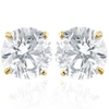 Pompeii3 2 Carat Lab Created Diamond Studs 14k Yellow Gold With Screw Backs In Multi