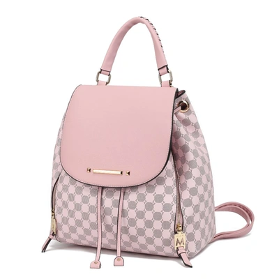 Mkf Collection By Mia K Kimberly Circular Print Backpack In Pink