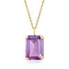 Ross-simons Amethyst Pendant Necklace In 14kt Yellow Gold In Multi